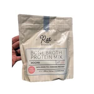 Rae Basics, Bone Broth Protein Mix, Mocha, 14g Protein per, 12 Servings